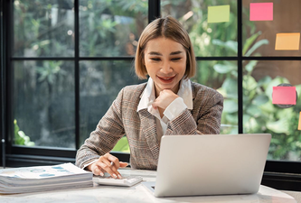 Person working on laptop
