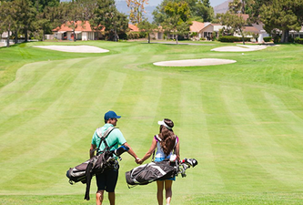People playing golf